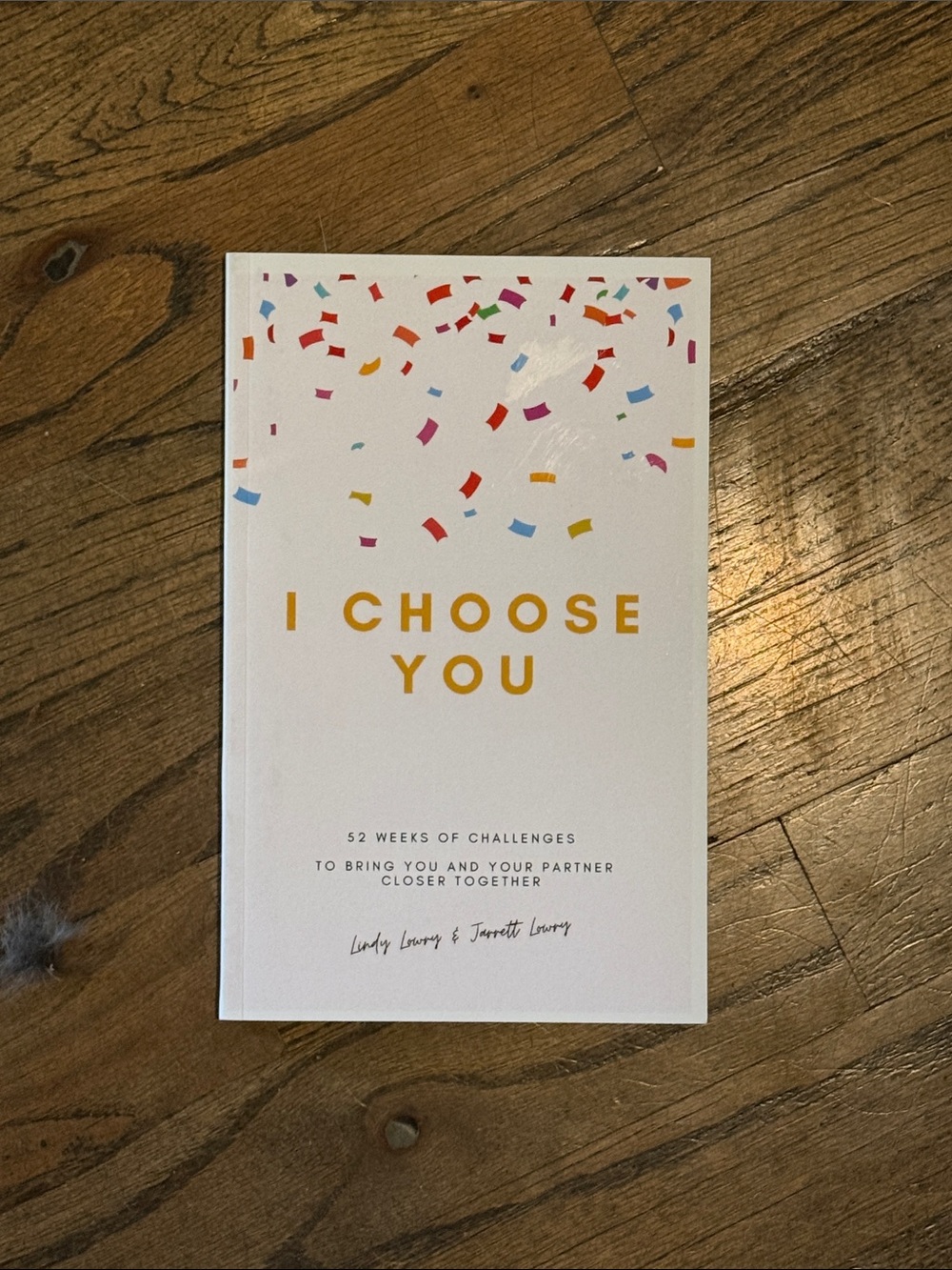 I Choose You - Couples Challenge Book (White with Multicolor Confetti)